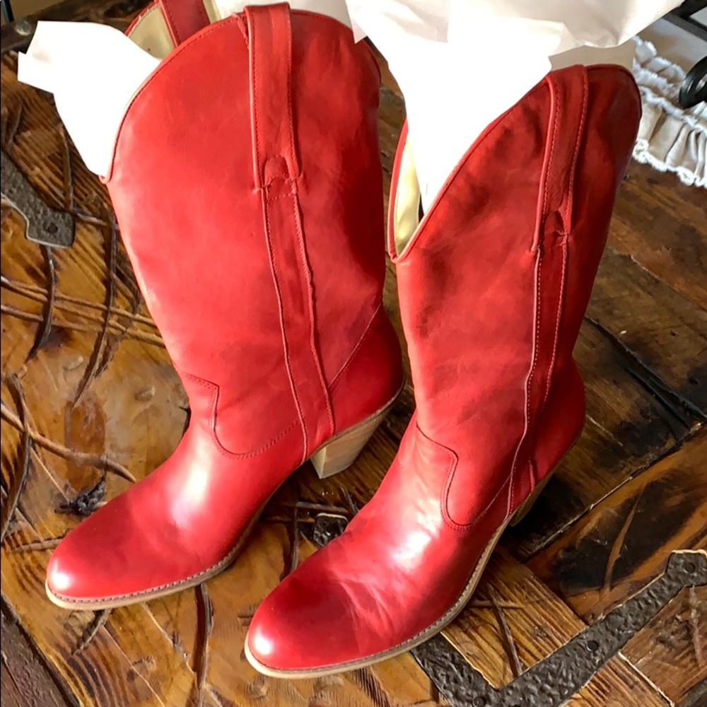 Jessica Simpson Red Cowboy Boot